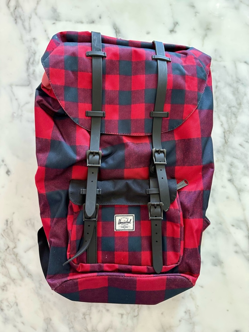 Herschel Supply Company Red Buffalo Plaid Backpack